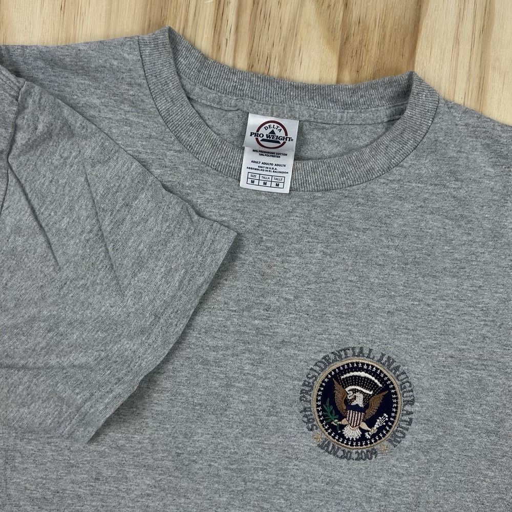 President Obama 56th Inauguration 2009 Presidential T Shirt Tee Size Medium Gray